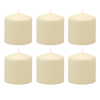 Stonebriar 3" x 3" Unscented 1-Wick Ivory Pillar Candles, 6 Pack