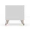 Manhattan Comfort Rockefeller 2.0 Mid-Century Modern 2-Drawer Nightstand in White