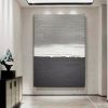 100% hand painted White Gray Abstract Oil Painting Canvas Handmade oil Painting For Home Office Bar Decor